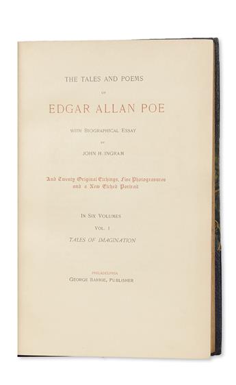 POE, EDGAR ALLAN. The Tales and Poems of Edgar Allan Poe.